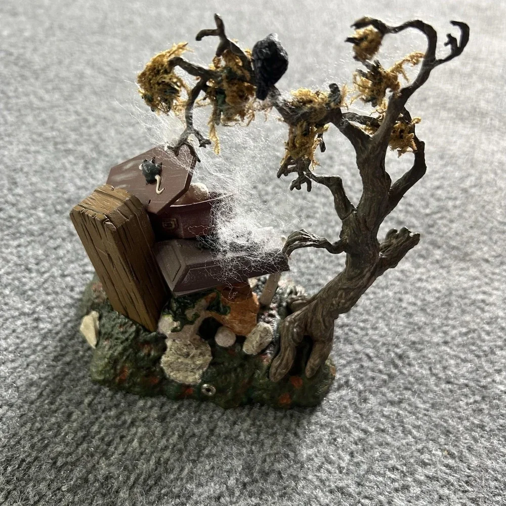 Department 56 Halloween Coffin Tree Miniature Multicolor Battery Operated Decor